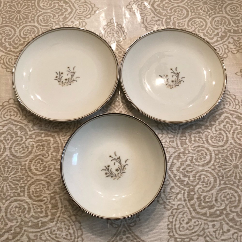 Set of 3 Vintage Noritake Ardis 5772 Floral Willow Salad Bread Butter Plates